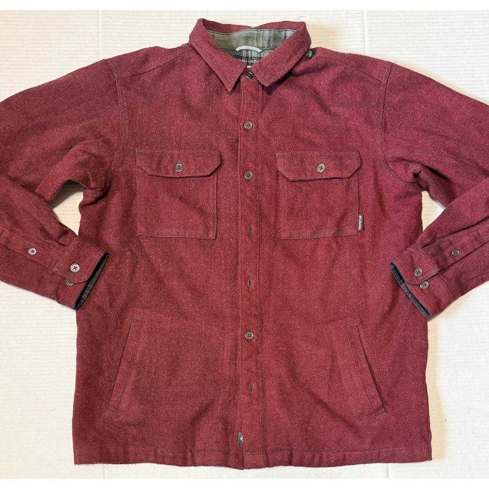 COLUMBIA Omni-Heat - Mens Wool Blend Thermal Lined Button Shacket Jacket - Large